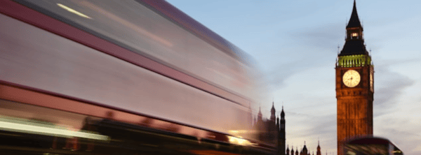 Big Ben in the background with a long exposure foreground
