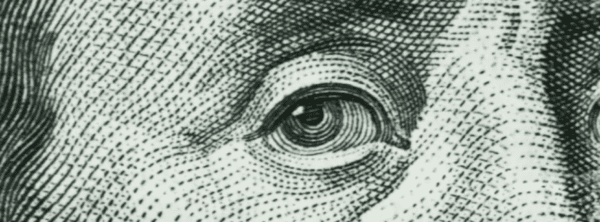 Close-up of $100 bill