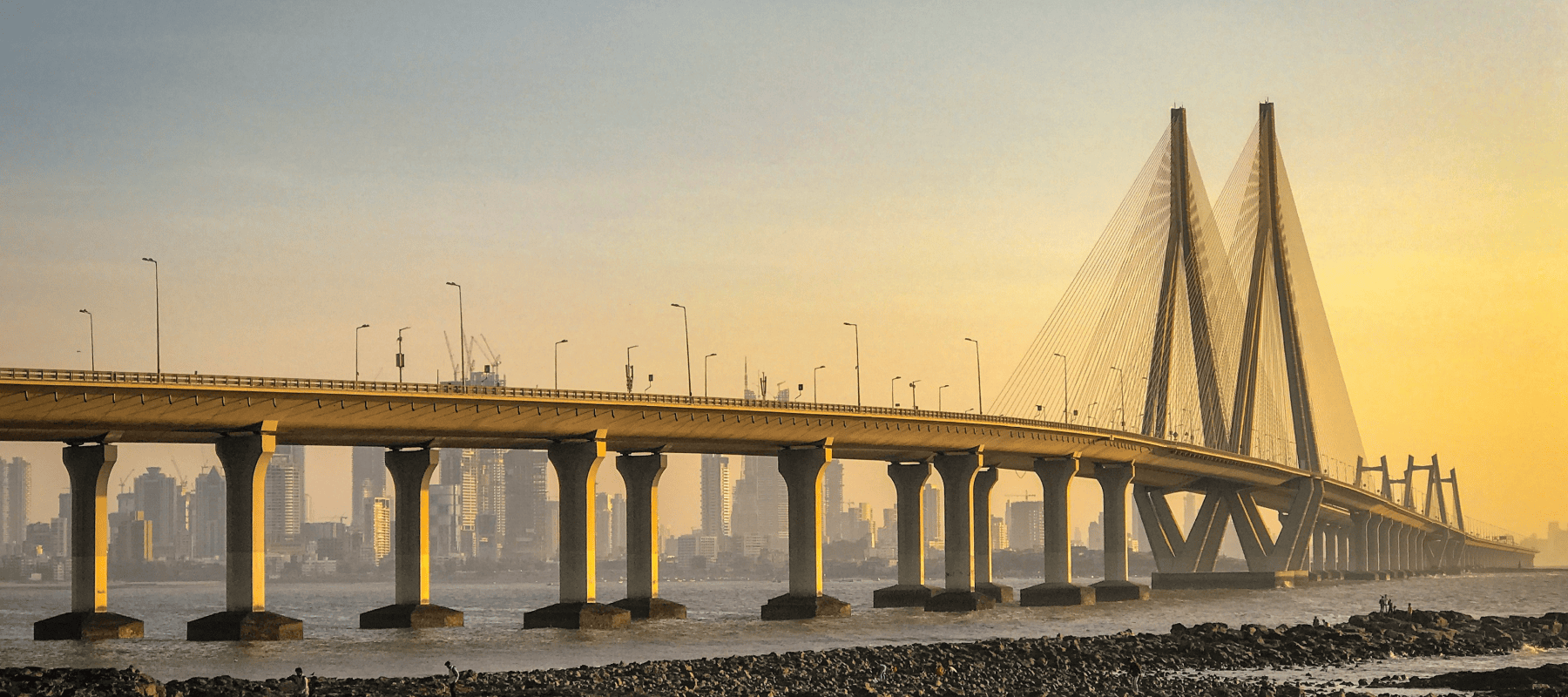 Mumbai Bandra-Worli Sea Link at sunset symbolising India’s connection between tradition and innovation in wealth management with WealthSpectrum