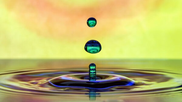 Colourful ripple effect